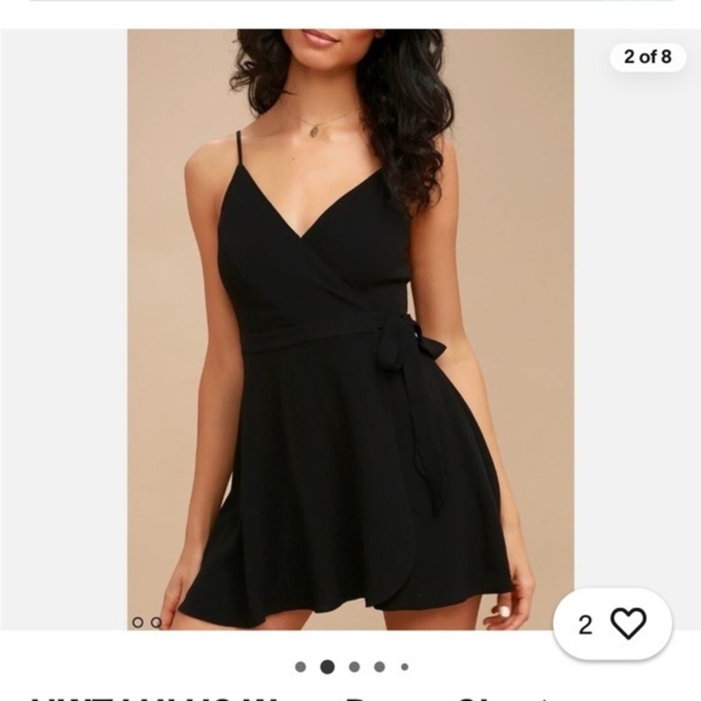 Lulu's Black shorts Jumpsuit with Spaghetti Straps and V-Neck